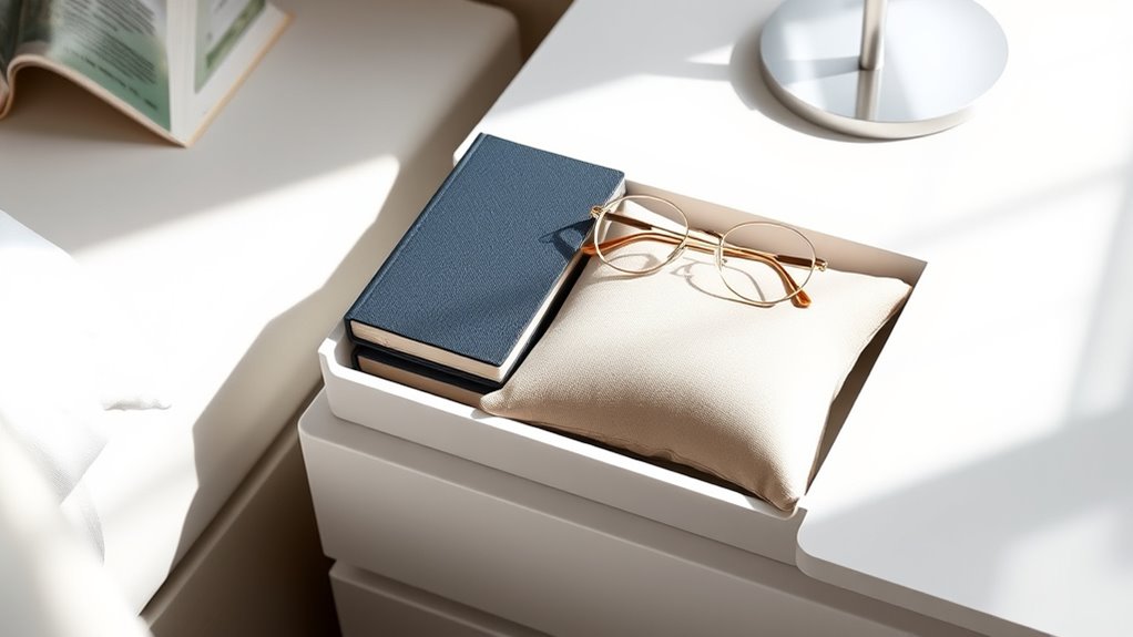top bedside book glasses organizers