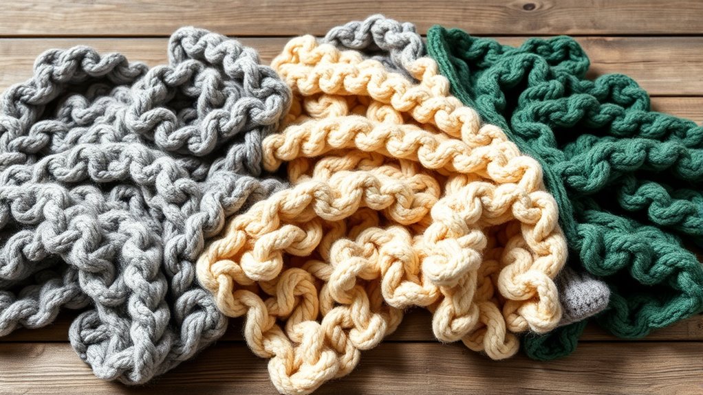 top chunky knit weighted blankets