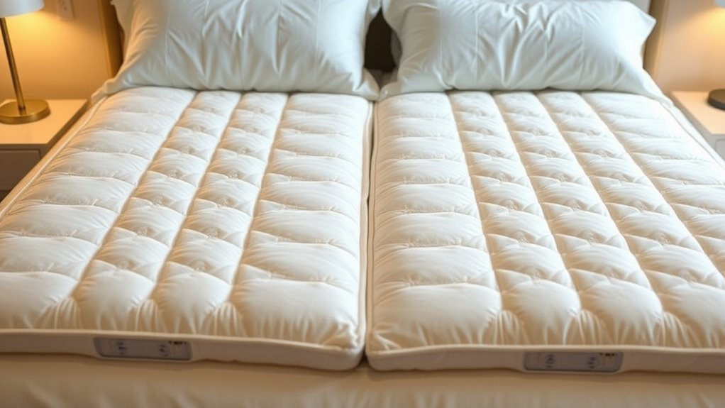 top dual control heated pads