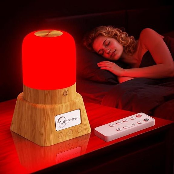 touch control red night lamp