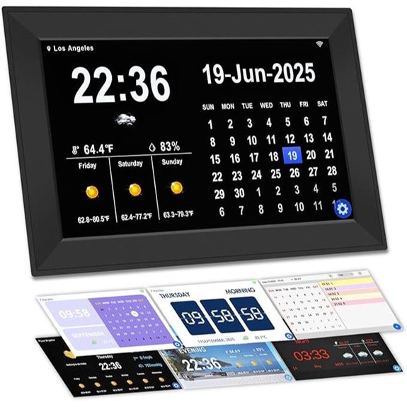 Smart WiFi Digital Clock with Touch Screen