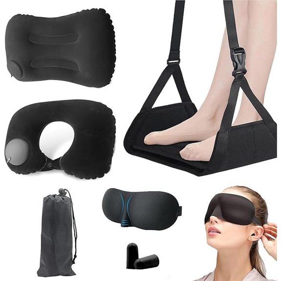 Travel Sleep Comfort Kit with Inflatable Pillows and Accessories