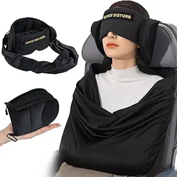 Travel Pillow & Blanket Set with Eye Mask