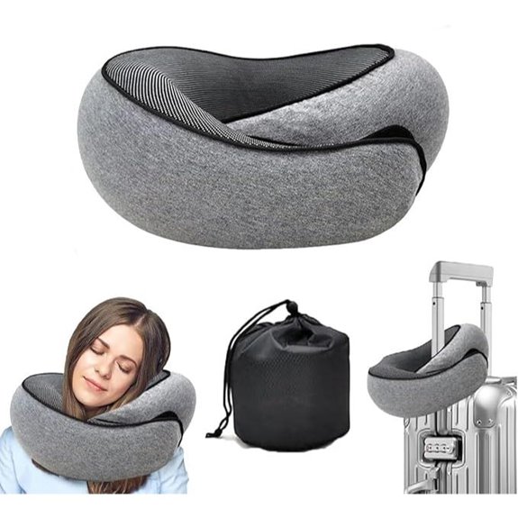 WEERSHUN Travel Neck Pillow for Airplanes and Travel
