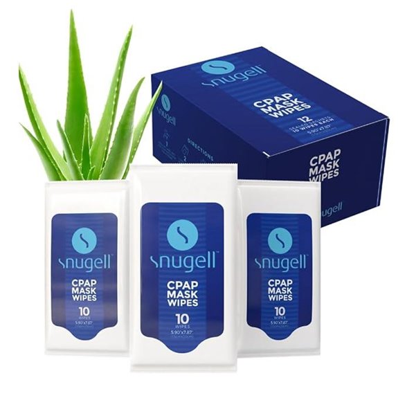 Snugell Unscented Travel CPAP Mask Wipes (12 Packs)