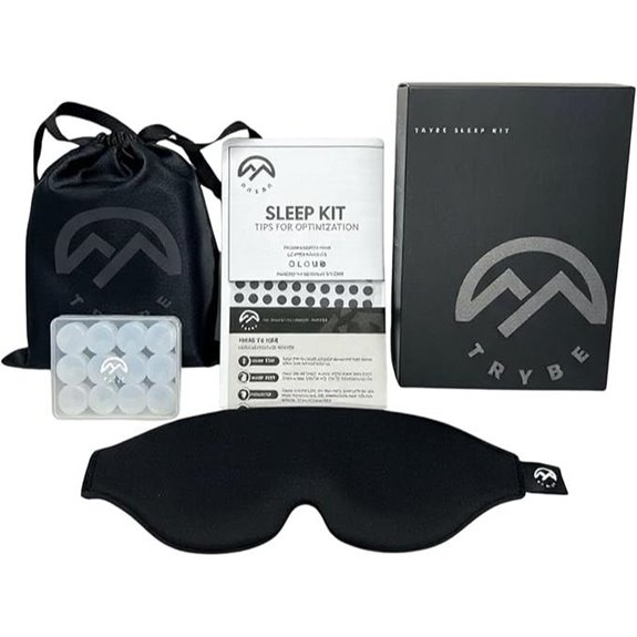 Trybe Sleep Kit: Mask Ear Plugs Nose Strips Travel
