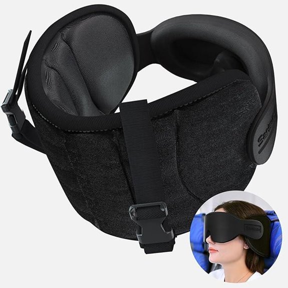 Travel Neck Pillow with Eye Mask for Sleep