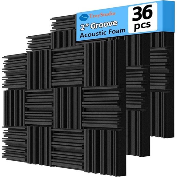 TroyStudio Acoustic Foam Panels 12x12x2 36 Pcs