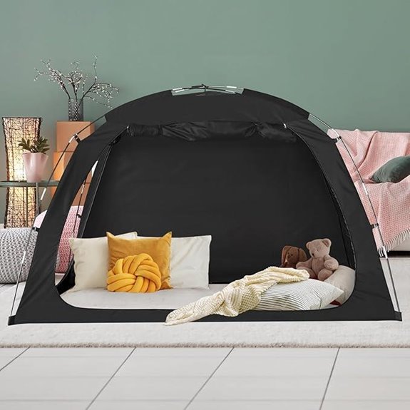 EighteenTek Twin Bed Tent with Doors and Privacy
