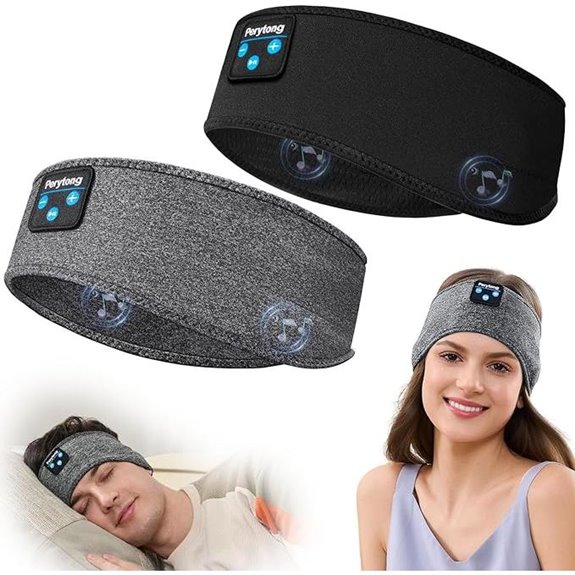 2 Pack Sleep Headphones with Bluetooth Stereo Speakers