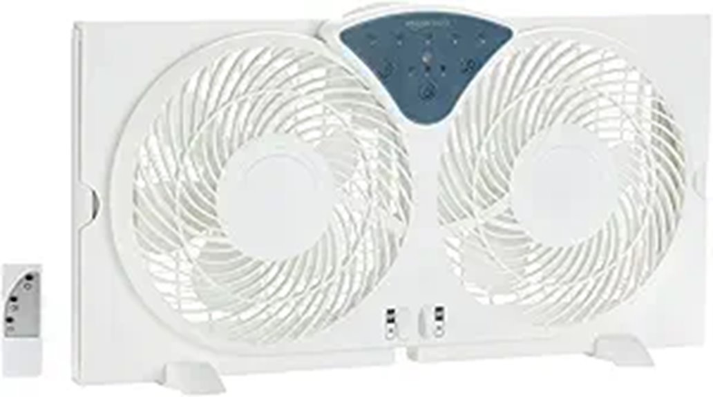 Amazon Basics Twin Window Fans with Digital Control