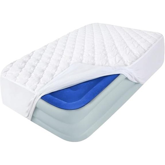 Twin Air Mattress Pad Cover with Deep Pocket