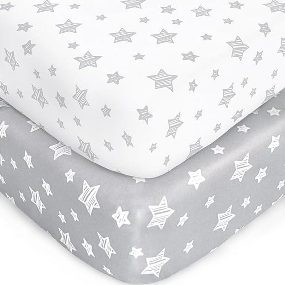 2 Pack Crib Sheets for Boys & Girls