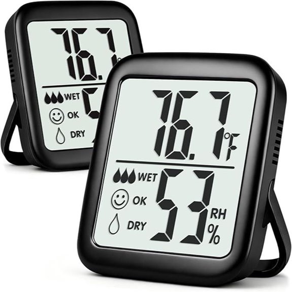 Antonki 2 Pack Digital Indoor Thermometer & Hygrometer
