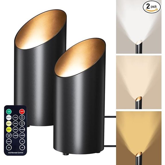 Brightown 2 Pack LED Floor Can Lights with Remote