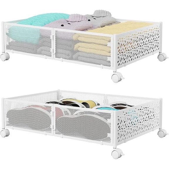 Under Bed Storage Containers with Wheels (2 Pack)