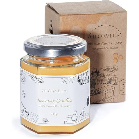 Beeswax Candles Unscented 5oz Burns 30H 1 Pack