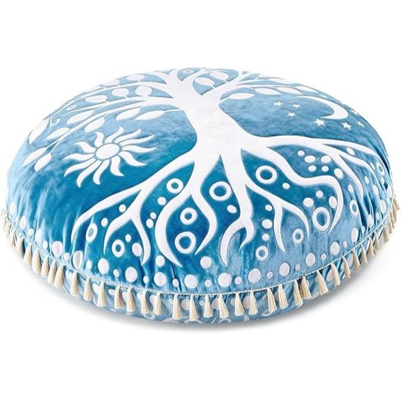 Hihealer Velvet Meditation Cushion with Memory Foam