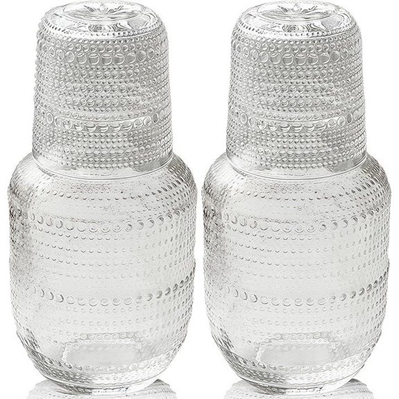 ZOOFOX Vintage Bedside Water Carafe & Glass Set