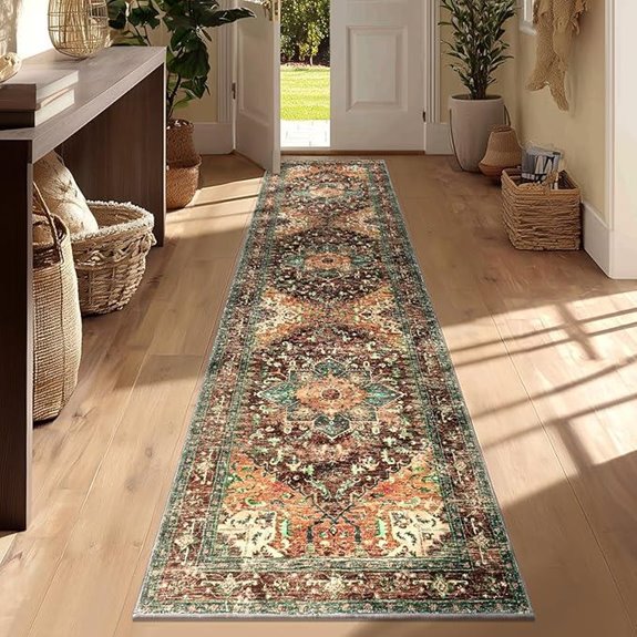 Yamaziot Washable Non-Slip Vintage Hallway Rug Runner