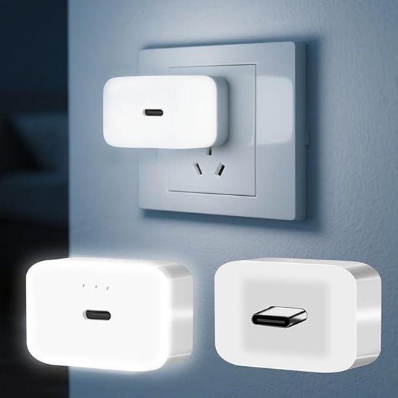LED Nightlights Plug-in Wall Voice-Activated 2-Pack