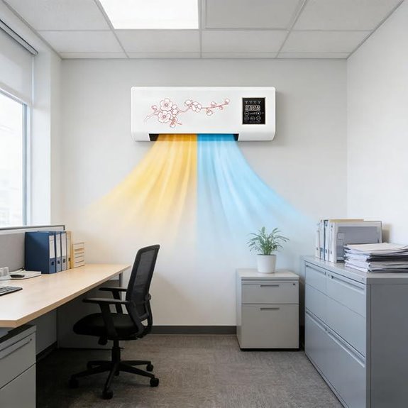 Wall Mounted 2-in-1 Mini AC Unit for Home and Office