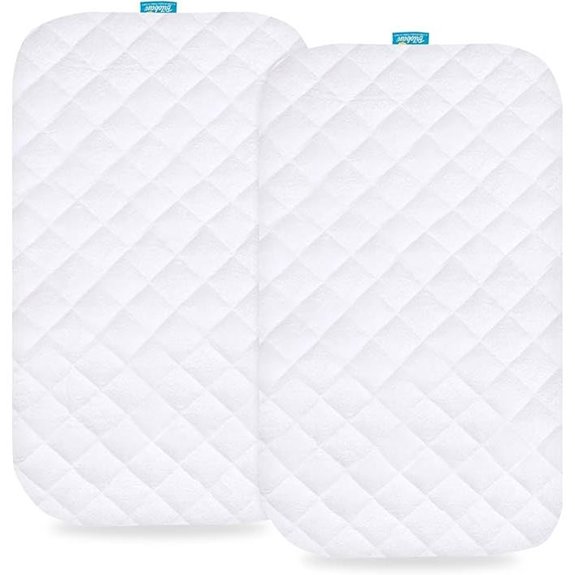 Waterproof Baby Bassinet Mattress Pad 2-Pack