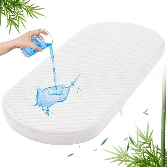 Baby Bassinet Mattress Pad (30x15) Waterproof Bamboo Cover