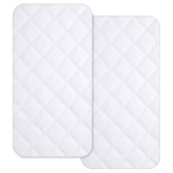 Yoofoss Waterproof Bassinet Mattress Pad (2 Pack)