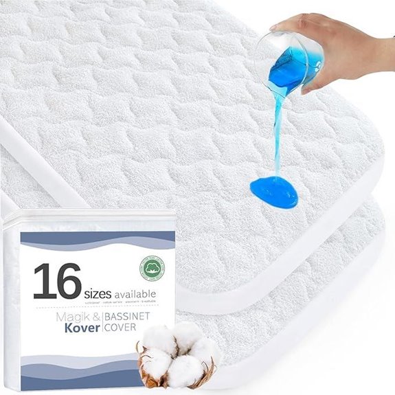 Waterproof Bassinet Mattress Protector 33x20