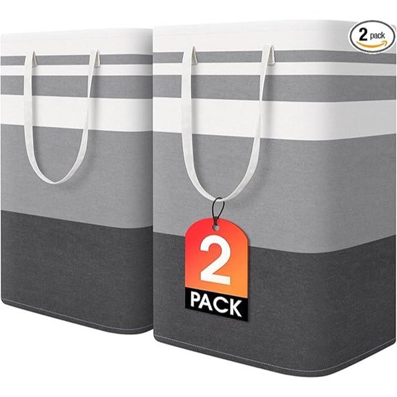 HomeHacks 2 Pack Waterproof Collapsible Laundry Baskets