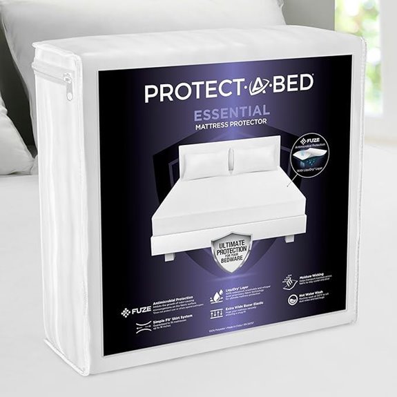 Protect-A-Bed Queen Mattress Protector Waterproof & Dust Mite Resistant