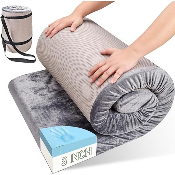 Memory Foam Camping Mattress with Waterproof Bottom
