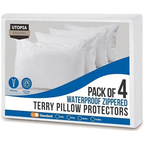 Utopia Waterproof Pillow Protectors Set of 4