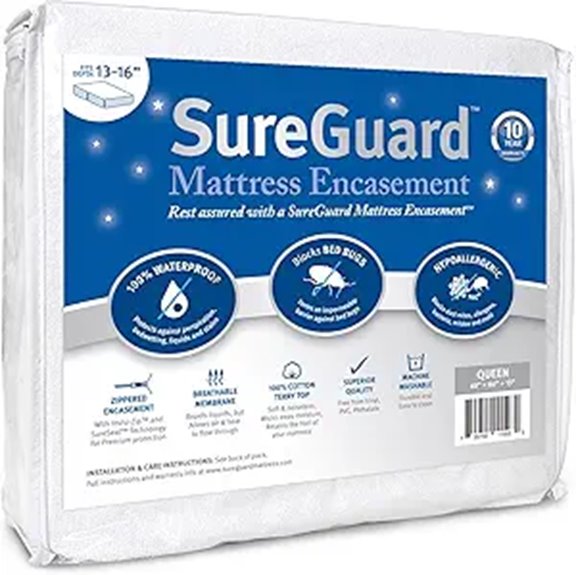 Queen Waterproof Mattress Encasement with Zipper