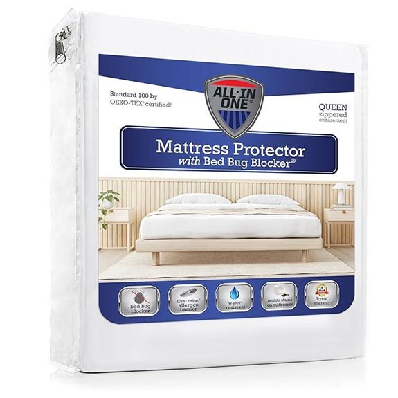All-in-One Water-Resistant Queen Mattress Protector