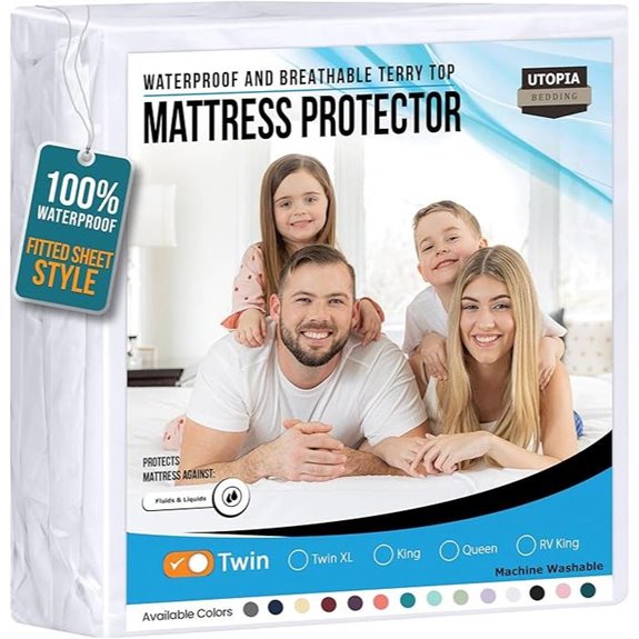 Utopia Waterproof Twin Mattress Protector with Deep Pockets