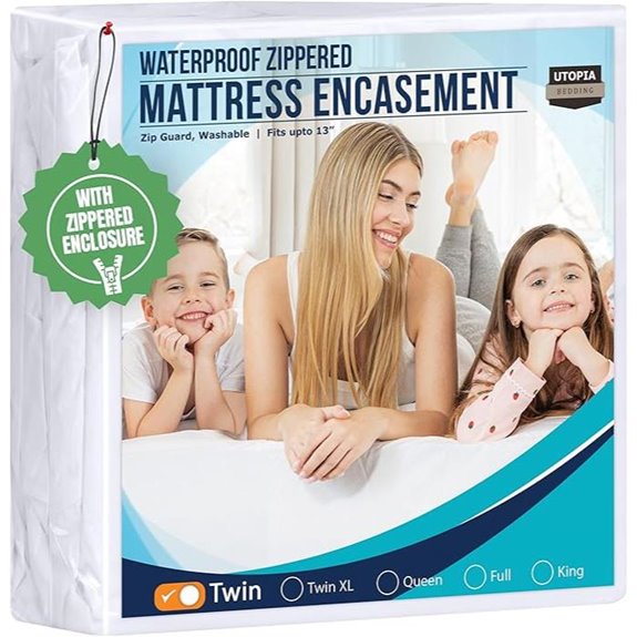 Utopia Waterproof Mattress Protector with Zipper