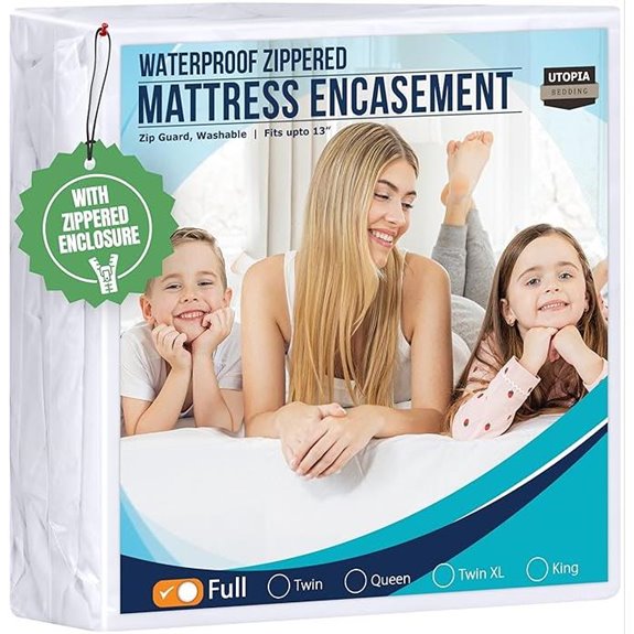 Utopia Waterproof Full Mattress Protector with Zipper
