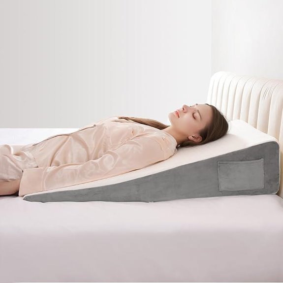 Vekkia 34 Wedge Pillow with Pockets and Cover