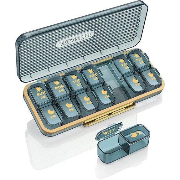 weekly pill organizer container