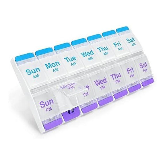 EZY DOSE 7-Day Pill Organizer with Clear Lids
