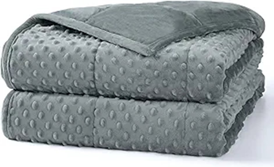Alomidds 15lbs Queen Weighted Blanket Breathable Minky