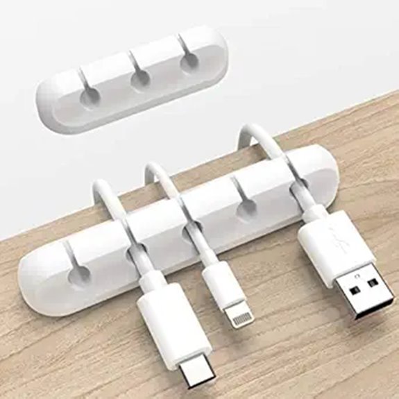 White Cable Clips Organizer 2 Packs