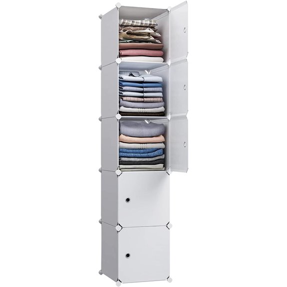 MAGINELS 5-Cube Narrow Storage Cabinet White