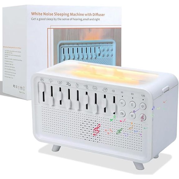 White Noise Night Light Humidifier with 8 Sounds