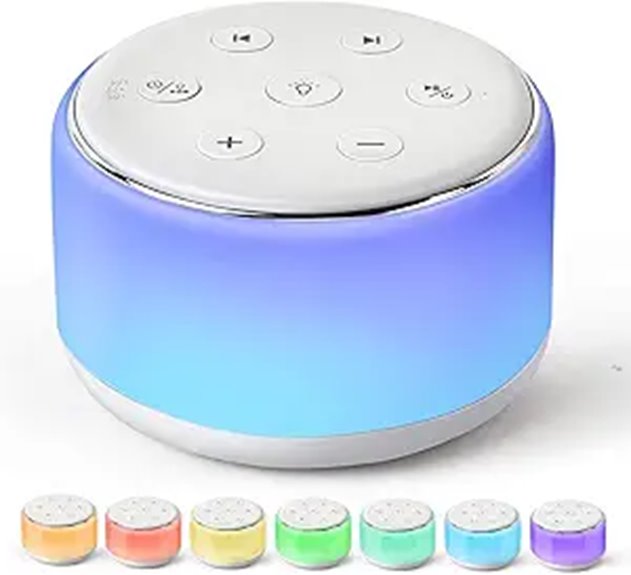 FamiSym White Noise Sleep Machine with Night Light