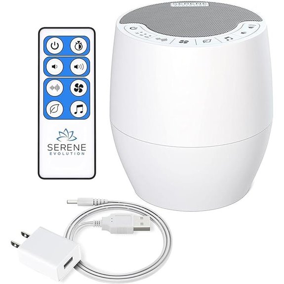 Serene Evolution White Noise Machine with 60 Sounds