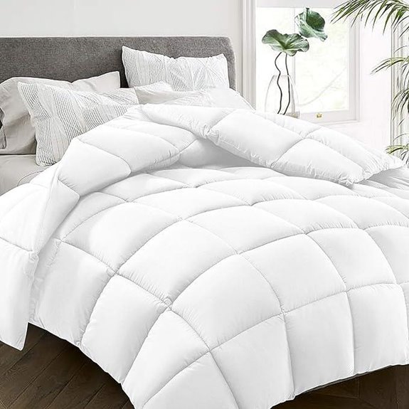 white queen comforter with tabs