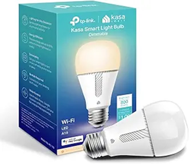 Kasa Wi-Fi Smart Light Bulb Dimmable No Hub